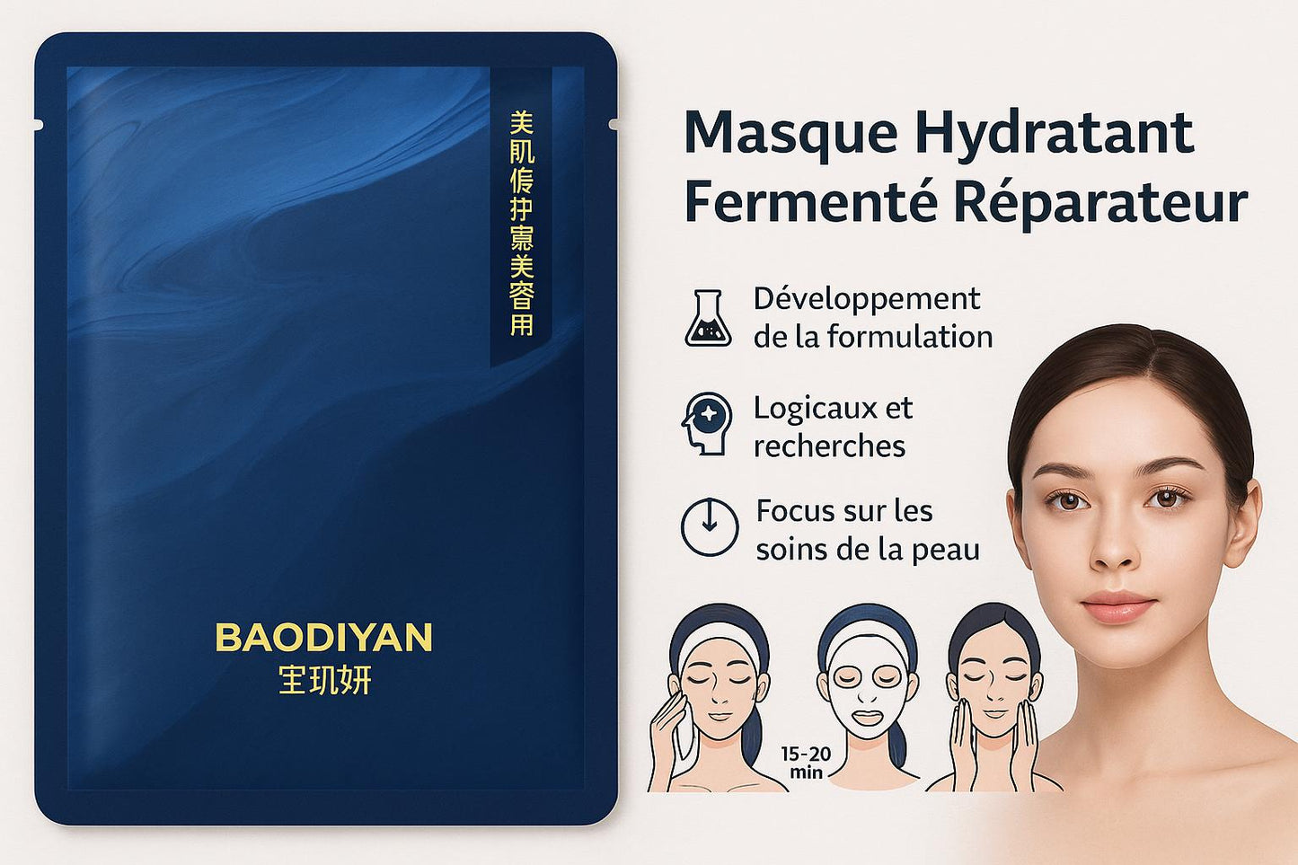 Masque Hydratant Fermenté Réparateur - BAODIYAN