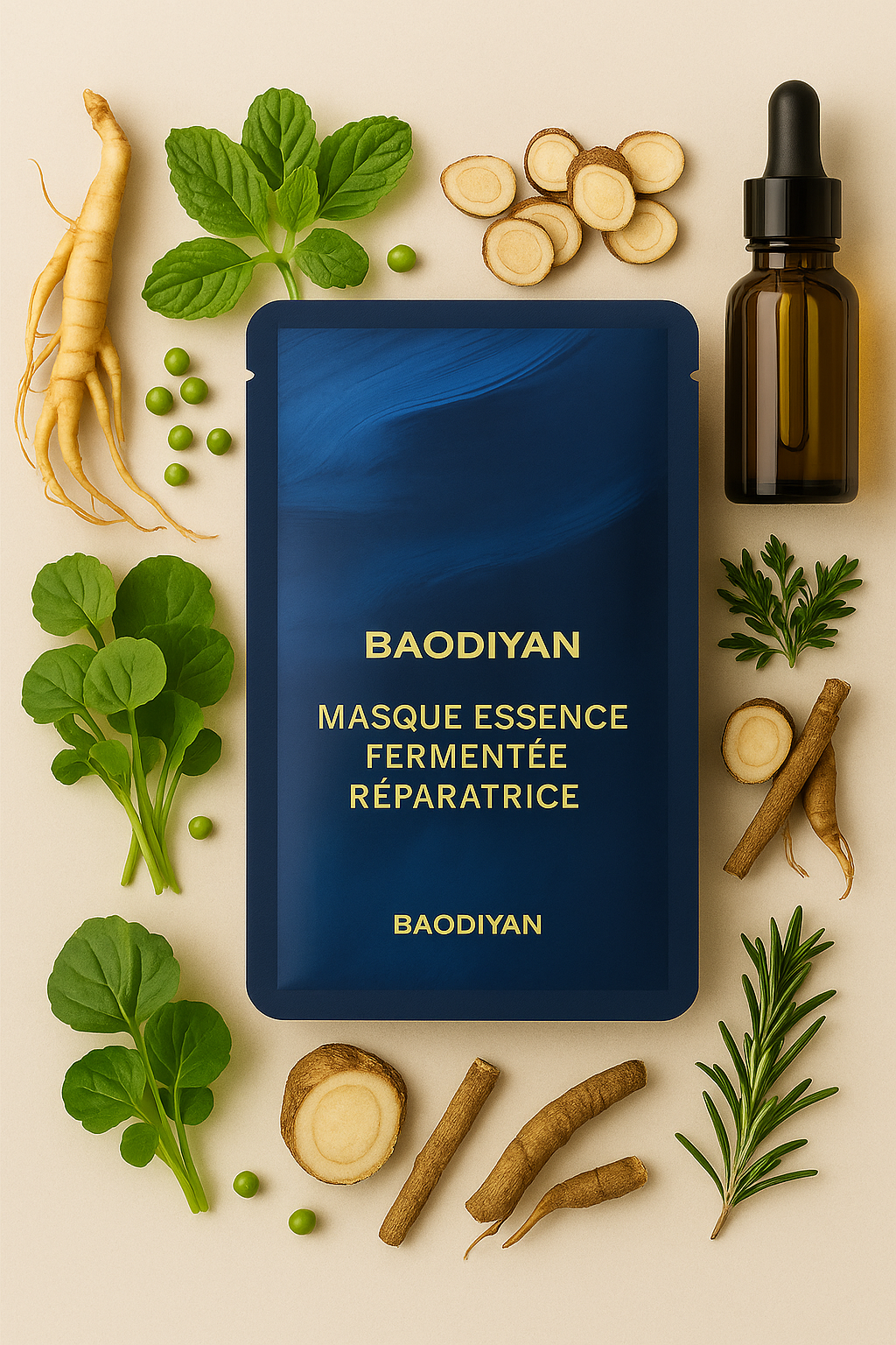 Masque Hydratant Fermenté Réparateur - BAODIYAN